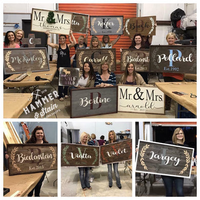 Large Framed Monogram Sign